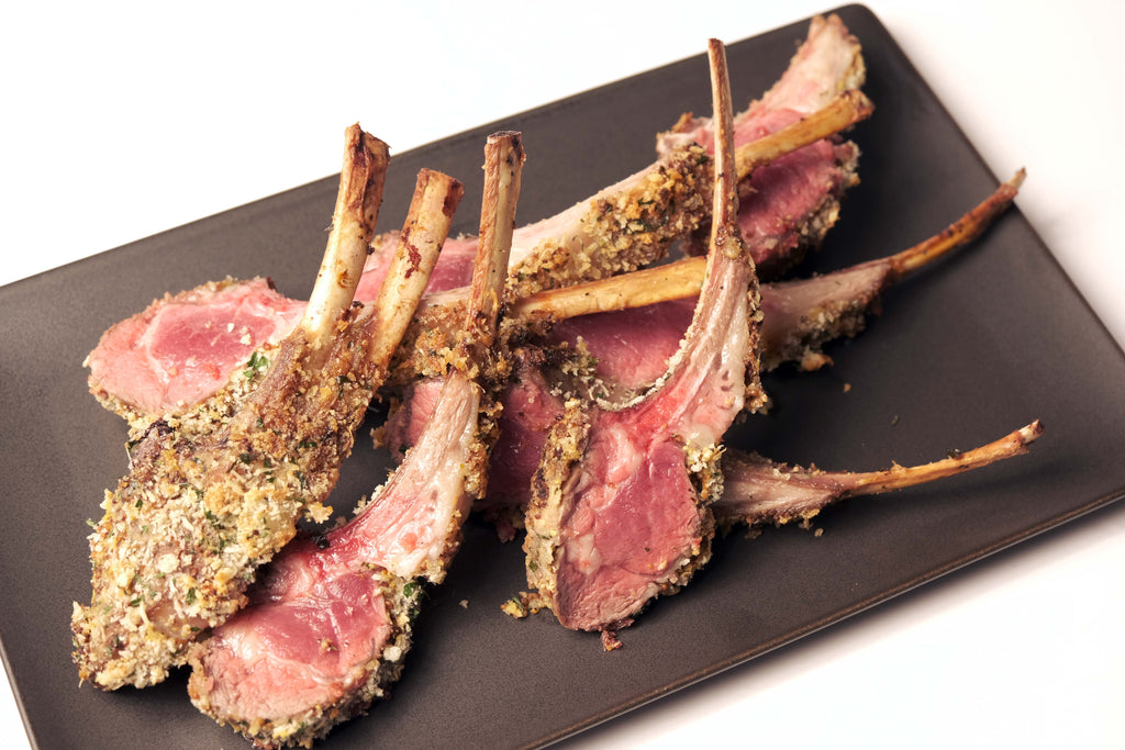 How to Prepare a Roasted Garlic & Herb Crusted Lamb Rack